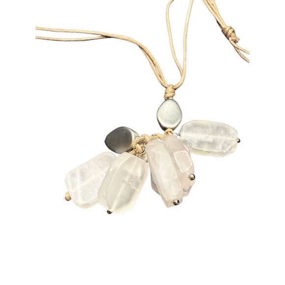 Anthropologie Jewelry - Anthropologie Crystal drop necklace with adjustable twine